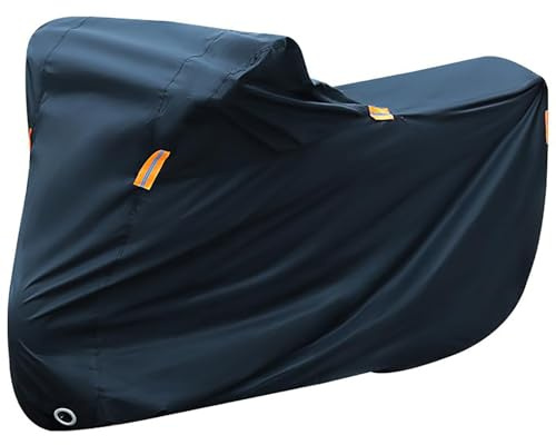 Funda Moto para Trail 125 2021-2024, Impermeable Exterior – Cubierta Resistente Al Agua, Protección UV, Antiviento con Agujeros Antirrobo,B/Black