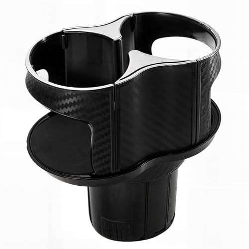Xygobla Car Cup Holder Expander,2 In 1 Universal Double Car Cup Holder Expander Adapter with Expandable Base,Multifunctional Vehicle-Mounted Cups Mount Extender for Most Water Cups Bottles Drinks