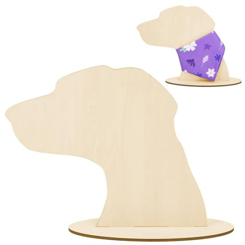 AHANDMAKER Präsentationsständer Für Hundesilhouetten Holz Ausstellungsständer Für Haustier Lätzchen Blanker Schalhalter Aus Holz Für Bastelarbeiten Fotografie Requisiten Für Hundezubehör Schal