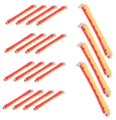 ULTECHNOVO Juego de Rulos de Plástico 24 Varillas Rizadoras para Permanente de Cabello sin Calor para Peinado Accesorio para Crear Rizos y Proteger el Cabello en Hogar y Salón