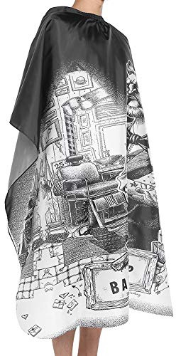 Sorandy Salong Cape Frisyr Förkläde Antistatisk Frisörklänning, Vattentät Barber Wrap 150 * 135cm Nylontyg