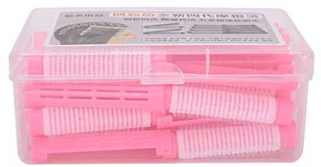 Yinhing 20 Stück Dauerwellenstäbe, Keine Schäden an Kaltwellenwicklern für Frauen mit Plüschverschluss-Design, Einfach zu Befestigende Lockenwickler, Styling-Werkzeuge für Langes, (Rosa)