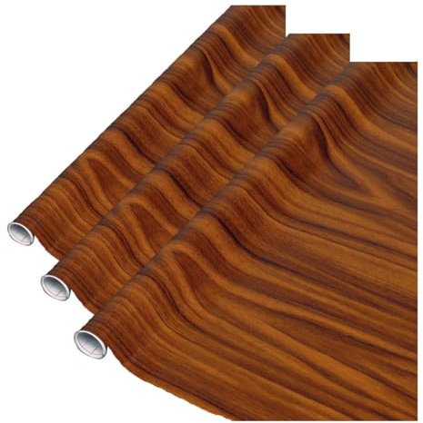 d-c-fix Vinilo Adhesivo Muebles Oro Nogal Efecto Madera Autoadhesivo Impermeable Decorativo para Cocina, Armario, Puerta, Mesa Papel Pintado forrar Rollo láminas 45 cm x 2 m (Paquete de 3)