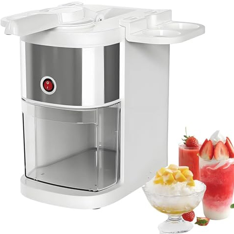 Tritaghiaccio elettrico da 200 W, macchina per granite professionale con produzione di 80 kg/h, grande capacità di 2,5 litri per il contenitore del ghiaccio, corpo in acciaio inossidabile, design an
