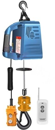 Verricello Elettrico 220V/110V 500KG Di Carico Portatile Verricello Elettrico Trazione Paranco Piccola Gru Decorazione Della Casa Sollevamento Strumento Paranco Elettrico(THREE IN ONE 100KG-11OV)