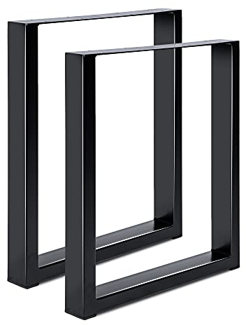 Magnetic Mobel 2X T ischgestell Tischkufen Rohstahl Design Industrielook Tischbeine Tischuntergestell Metall Stahl schwarz (600x720)