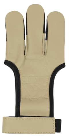 elToro Top Glove Schießhandschuh | hochwertiger Bogenschießhandschuh aus Leder, verstärkte Fingerspitzen, präziser Release