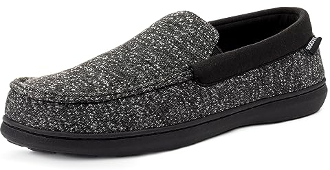 RockDove Men's SILVADUR Anti-Odor Moc Slipper, Size 10 UK Men, Black