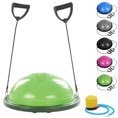 Fitness Balance Ball (Ø 60 cm) | ABS und PVC Ball | Gymball Training Board Halbkugel Kuppel | Erhöht das Gleichgewicht der Ausdauer und trainiert den Kern