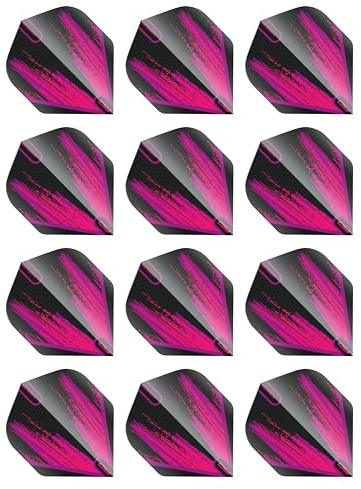 RED DRAGON Hardcore Radical Pink Splash Darts Flights - 4 Sets Per Pack