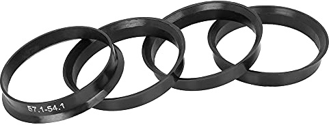 X AUTOHAUX Zentrierringe aus Kunststoff, 57,1 mm bis 54,1 mm, Schwarz, 4 Stück