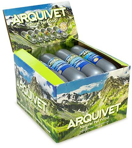 Arquivet Pack 12 Unidades Natural Wet Food Pescado con Verduras 500 gr - Salchichas de Pescado y Verduras para Perros - Comida húmeda para Perros - Alimentación Canina - Ingredientes de Calidad