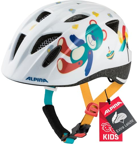 ALPINA Unisex - Barn, XIMO Cykelhjälm, white bear gloss, 47-51 cm