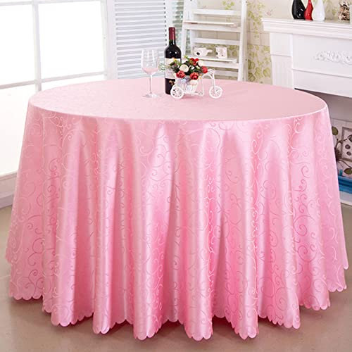Lukery Tischdecke Abwaschbar Gartentischdecke, Tischdecke Rund Tischdecken Überdimensionale Tischtuch Outdoor Indoor, Tisch Schutz für Hochzeit Festival (Durchmesser 180cm,Rosa)