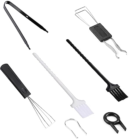 Keycap Puller 7 piezas, juego de herramientas para remover tapas de teclas, extractor de interruptores con pinzas y cepillo de limpieza, tirador de interruptor para teclado mecánico