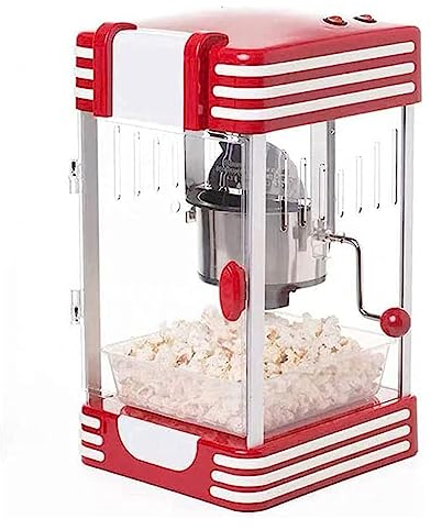 UZIAH Tetera De Mesa para Hacer Palomitas De Maíz, Máquina Automática Eléctrica Comercial De Acero Inoxidable, Fiestas De Cumpleaños, Noches De Cine