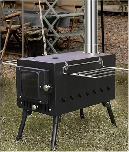 HACSYP Campingkochen, Zeltheizung mit Tragetasche, komfortabler tragbarer Holzofen, for Camping, Wandern, Rucksack, Picknick und Grillen
