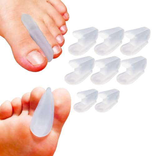 8x Gel Hallux Valgus Zehenspreizer Zehenkorrektur Zehentrenner Silikon Zehentrenner Silikon-Entlasten Sie Ballen, Silikon Zehen Abstandhalter