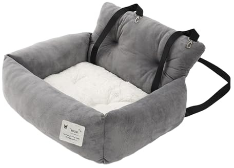Seggiolino Auto per Cani Comodo e Ultra Morbido Con Maniglia - Cuccia a Doppio Uso per Auto e Casa, Lettino da Viaggio per Piccoli e Cenmoo
