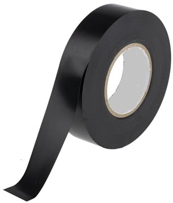 HomeBerg Black Electrical Tape - 19mm x 10m, Moisture & Heat Resistant, PVC Strong Self Adhesion, Multipurpose Insulation Tape for Electrical Wires, DIY (Black, 1 Pack)