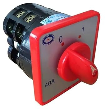 FACDEM 40 A 7,5 kW 380 V 2-poliger Zwei-Positionen-Universal-Drehnocken-Wechselschalter, Silberkontakt, rot, HZ5-40/7,5 L02