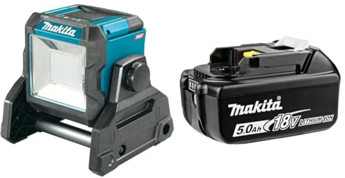Makita ML003G LED-Baustrahler 18V-40V max. & 197280-8 Akku-BL1850B Li 18V 5Ah