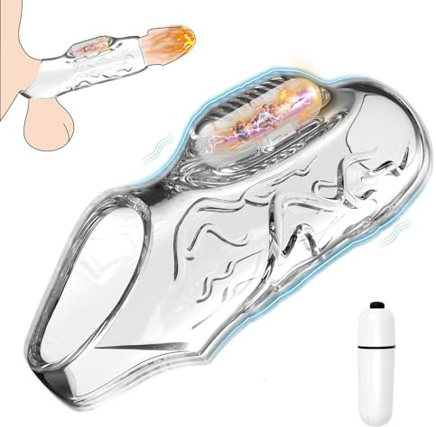 TDLPlus NEU Penismanschetten Penis Sleeve Vibrator mit Vibration und Hodenring, Penishülle Cock Sleeve Extender für Penisvergrößerung und Zeit Verlängern SexSpielzeug für Paare Männer Extrem