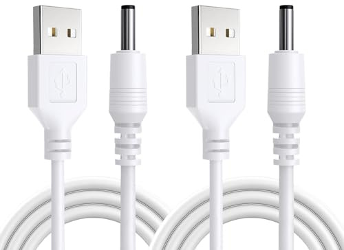 Kasoud USB to Dc 3.5mm X 1.35mm Cable, USBto 5v Dc Cable, 1mUSB to 3.5mm Male, USB to DcBarrel Jack PowerCable, USBto 3.5mm X 1.35mm Barrel Jack, USBto 5vDc PowerCable (2)