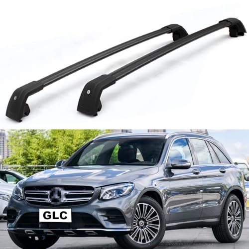 DYKGYLYS Dachträger Gepäckträger Relingträger kompatibel, für Mercedes Benz GLC X253 2016-2021 Fahrradträger, Dachboxen oder als Skihalter