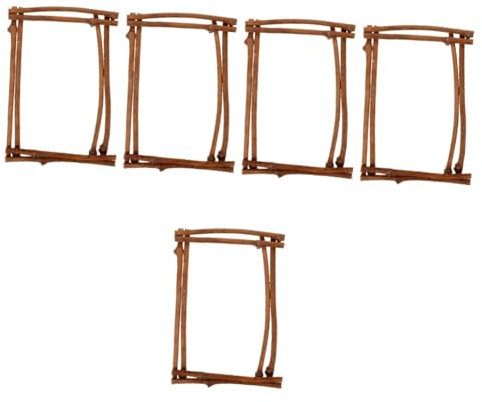 TOYANDONA 5St Hochzeitsbogenrahmen Creative Frame haustür deko Unfertiger Rahmen Hochzeit deko Vintage Dekoration Bogenblumenhochzeit Puppenhaus-Hochzeitsbogen Puppenhaus-Bogenrahmen hölzern