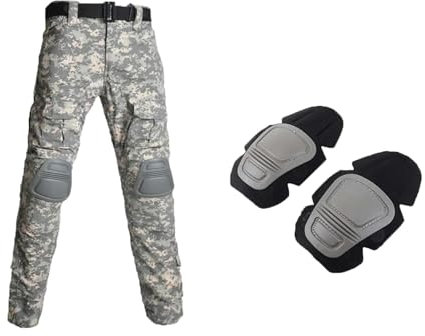 BoShiNuo Taktische Wanderhose aus Baumwolle für Herren Camo1 lässige Kampfhose Jagd-Outfit Kletterhose Paintball-Hose ACU L
