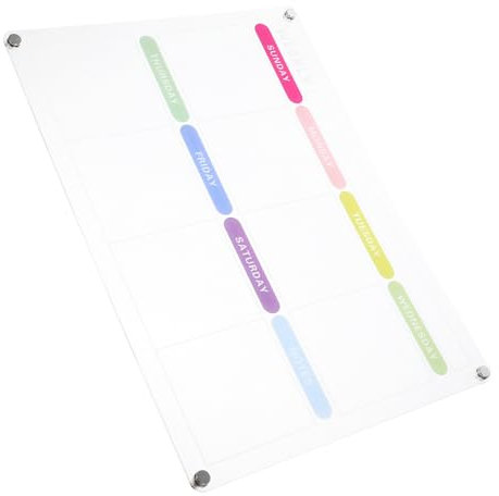 DIYEAH Acryl Transparent Magnetische Trockenlöschtafel Magnetische Planungstafel Für Kühlschrank Acryltafel Trocken Abwischbar Als Nachrichtentafel Für Küche