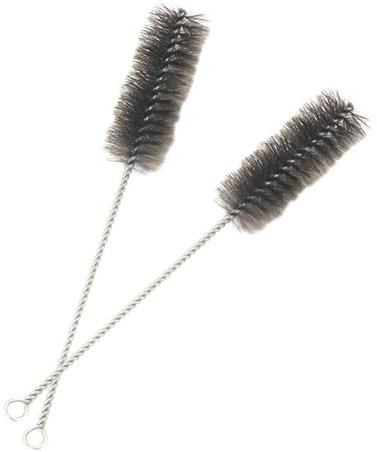 2 PCS Spazzola per Tubo del Forno Ø 40 mm, Pulitore Universale per Camino e Estrusore, Scopa in Filo d'Acciaio con Lunghezza Totale di 30 cm, Ideale per Angoli Difficili e Curve