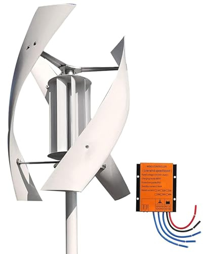 GJBMXSM Aerogeneradores 2000 W/5000 W Sin Ruido Generador De Turbina Eólica Vertical, Aerogenerador De Levitación Magnética con Controlador Mppt Turbina De Viento En Espiral 3 Palas,2000W-48V