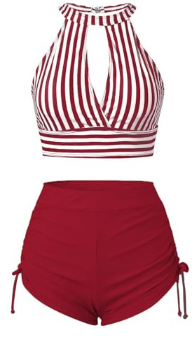 Vente Flash Maillot De Bain Gainant Ventre Plat Rembourré Push Up Sexy Ensembles Maillot De Bain Minimiseur De Poitrine Outdoor 2025 Ete Couleur Uni Sport Maillot De Bain Tanga Rouge XL