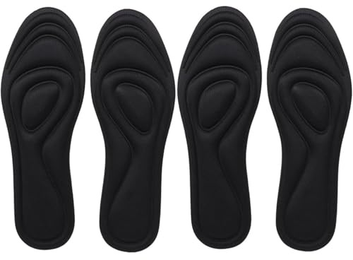 MtnLaur Semelles en Mousse à Mémoire de Homme 2 paires, Semelles Intérieures pour Homme, Protection Souple du Pied avec Sensation Nuage, Semelle Chaussures Confort (40-45)