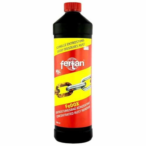 Fertan FeDox Concentrated Metal Cleaner 1 Litre – Industrial Strength Corrosion & Oxide Remover | Safe, Fast-Acting Formula for Steel, Iron & Metal Surface Restoration