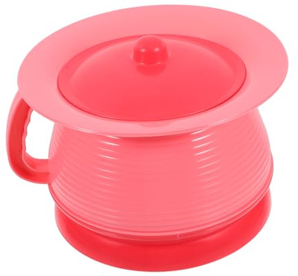 Outanaya Portable with Lid Bucket Ergonomic Urine with, for and Handle Baby Kids Plastic Potty for Toilet Training Safe and Comfortable Urinal Camping Bedside