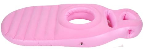 TYCIONG Almohada de Cuerpo Completo Almohada de Embarazo Almohada con Agujero del Vientre para el Soporte para Dormir PVC Ligero PVC Airbed Piscina Flotador Masaje de Yoga (Rosa)