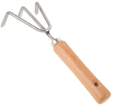 SEWACC Râteau De Jardin à Manche Bois Outil De Jardinage pour Plantation Et Bêchage Léger Et Pratique pour Travail Extérieur
