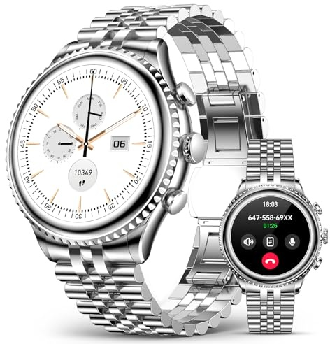 SOUYIE 2026 Smart Watch for Men Answer/Make Call for Android iPhone, 1.32 AMOLED HD Screen Mens Luxury Watch, 1st Heavy Duty Smartwatch Heart Rate Blood Oxygen Blood Pressure Sleep Monitor Pedometer