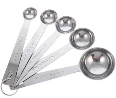 DECORNIJIA 5 Pièces Cuillère Doseuse De Poids Cuillère Doseuse Alimentaire Accessoire De Cuisine Mesure Ingredients Secs Liquides