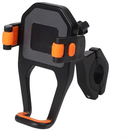 Gdfnmogo Motorcycle and For Bike Phone Mount with 360-Degree Rotation, Spring Lock Design and Non-Slip Rubber Padding for Navigation on Dirt Bikes(BLACK)