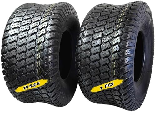 2PCS 18x8.50-8 Däck Tubeless Antipunk for Gräsklippare, Golfvagnar och Trädgårdstraktorer, Hållbar Gummigångyta