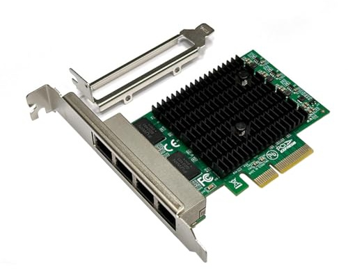 Bosiyrggrl Scheda di Rete PCIe 2,5G A 4 Porte Adattatore Ethernet da 2,5 Gigabit RTL8125BG Adattatore LAN Ethernet PCI Express per PC Desktop Durevole