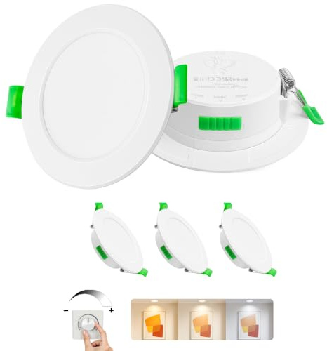 Laiebri LED Einbaustrahler 230V Dimmbar 6W Einbau Deckenspots 3er Set