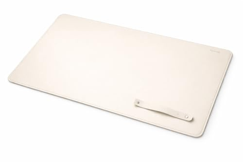 Horn8 Sous-Main de Bureau 80×40 cm – Tapis de Bureau en Cuir PU Résistant à l’Eau – Surface Confortable Antidérapante – Accessoire Bureau Design (Beige)