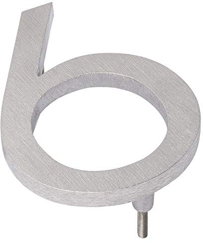 Montague Metal Products MHN-12-F-BA-6 - Numero civico per indirizzo, 30,5 cm, in alluminio spazzolato lucido