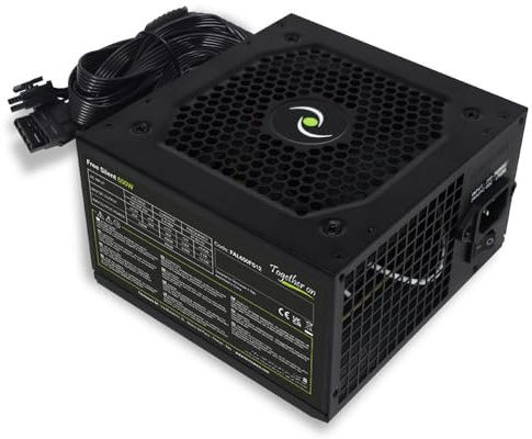 Tecnoware ATX-Netzteil 650W für PC - Leises Lüfterrad 12 cm - Steckverbinder 3 x SATA, 1 x 24-polig, 1 x 12V 4 + 4-polig, 3 x Molex, 1 x Floppy