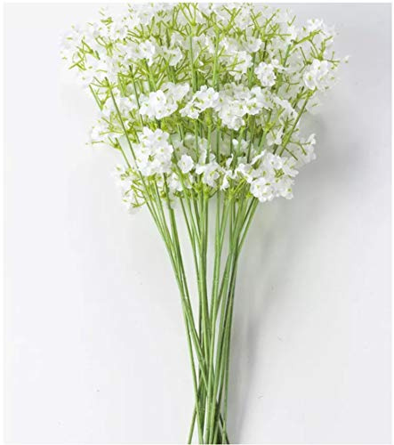 20 Stück Schleierkraut Künstliche Blumen, Kunstblumen Gypsophila Dekorative, Künstlich Gypsophila Kunstblumen, Schleierkraut Pflanzen Gypsophila Blumen für Hochzeit, Brautsträuße und Heimdekoration